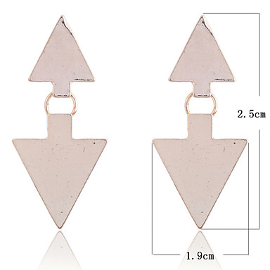 Lureme Позолоченные серьги Двухместный треугольник