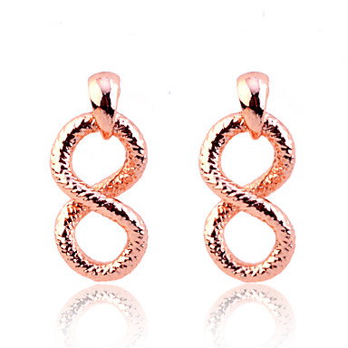 Сплав "8" Pattern Серьги (Золотой)