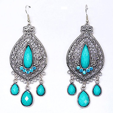 Viatage полым из Waterdrop серьги Pattern (разных цветов)