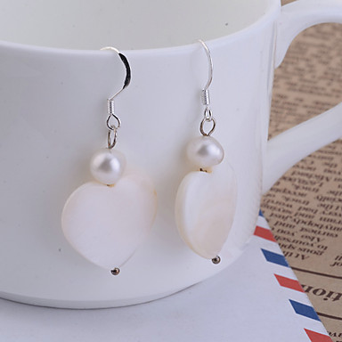 Сплав Перл Cowry Серьги Сердце Pattern