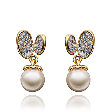 Шампанское 18K позолоченные серьги