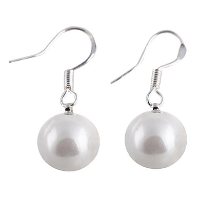 Классическая Pearl Серебряный крюк серьги (разных цветов)
