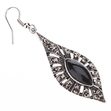 Лошадь глаз форма серьги Black Gem