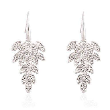 Sweet Стиль Листья падения Rhinestone Серьги