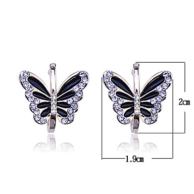 Vintage Butterfly Pattern сплава циркония серьги (разных цветов)