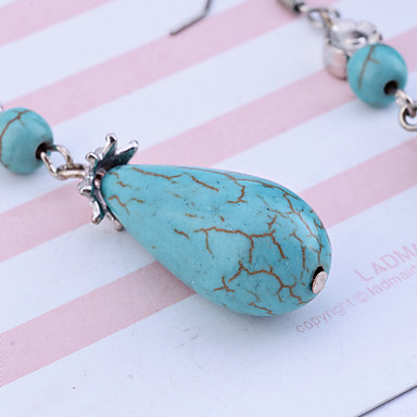 Сплава год сбора винограда бирюзовые серьги Pattern Waterdrop