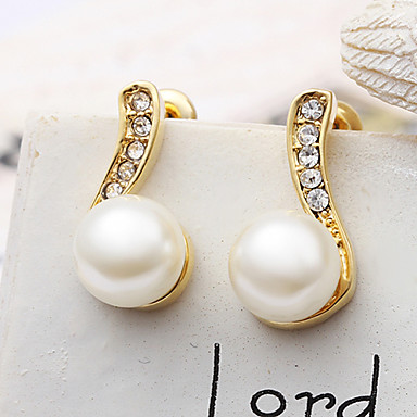 Краткий платины 18K позолоченные серьги