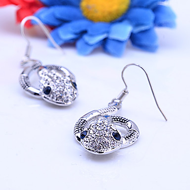 Сплав Змея Pattern Циркон Серьги (разных цветов)
