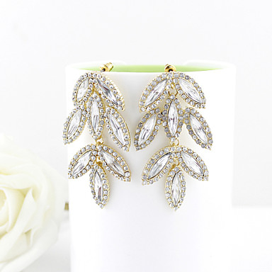 Урожай (листьев падения) Прозрачный падения Rhinestone Earringss (1 пара)