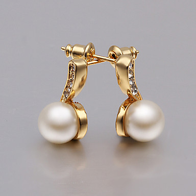 Краткий платины 18K позолоченные серьги