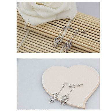 Шелковые ленты Surround Мода посеребренные серьги