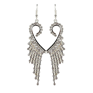 Танцы крыла Dangly Rhinestone Полностью Ювелирные серьги