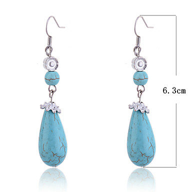 Сплава год сбора винограда бирюзовые серьги Pattern Waterdrop