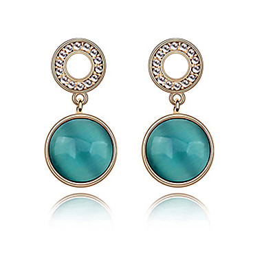 Двойная петля Opal серьги инкрустация сплава