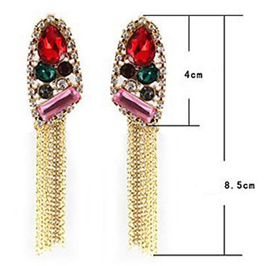 Готический (кисти падения) разных цветов кристалл и падения Rhinestone Серьги (золото) (1 шт)
