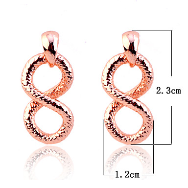 Сплав "8" Pattern Серьги (Золотой)