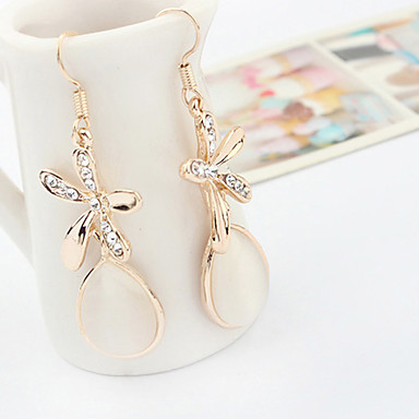Позолоченный сплав Опал серьги Waterdrop Pattern