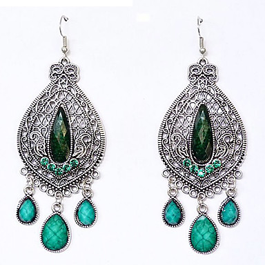 Viatage полым из Waterdrop серьги Pattern (разных цветов)