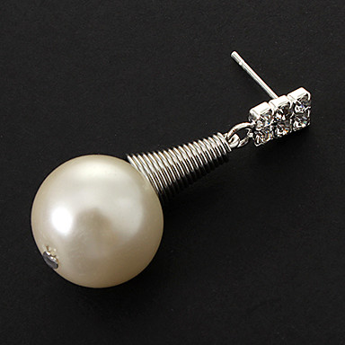 Мода (Water Drop) Сплав серебра и Имитация Перл Серьги (белый) (1 пара)