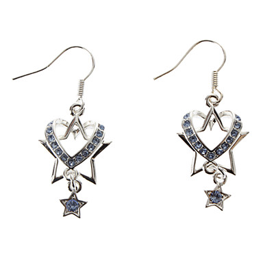Crystal Star серебряные позолоченные серьги (пара)