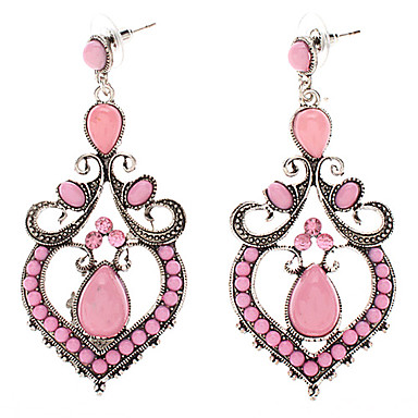 Урожай персика Heart Shape Вода-Drop Earring (надворный серьги)