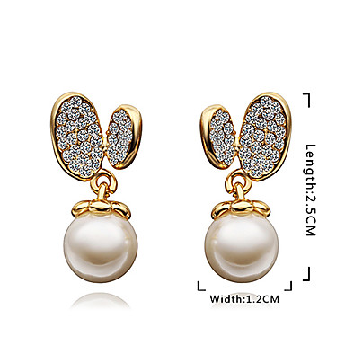 Шампанское 18K позолоченные серьги