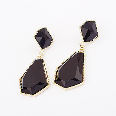 Сплав акриловые Gem Нерегулярные формы серьги (разных цветов)