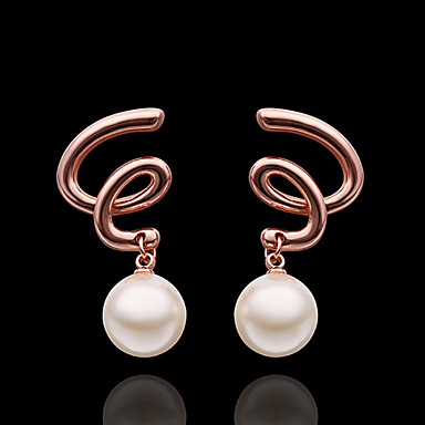mitatn Pearl платины 18K позолоченные серьги