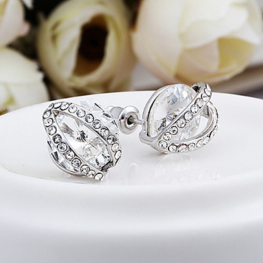 Rhinestone полукругом Серьга