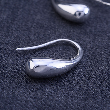 Lureme стерлингового серебра 925 покрыло серьги формы Waterdrop