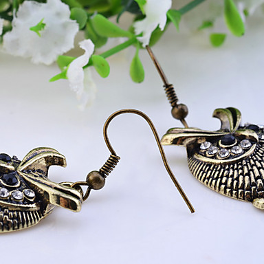 Lureme Vintage Сова кристаллами Серьги (разных цветов)
