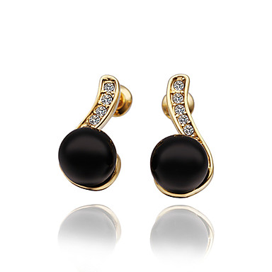 Краткий платины 18K позолоченные серьги