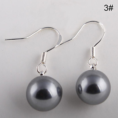 Классическая Pearl Серебряный крюк серьги (разных цветов)