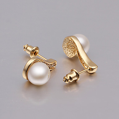Краткий платины 18K позолоченные серьги