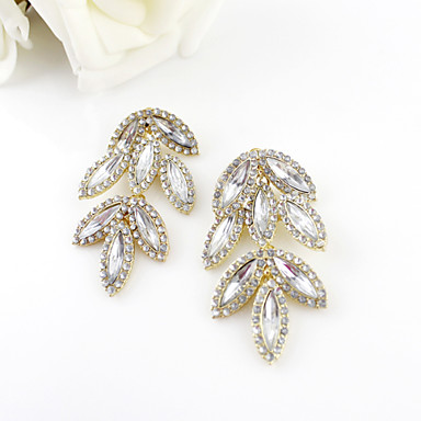 Урожай (листьев падения) Прозрачный падения Rhinestone Earringss (1 пара)