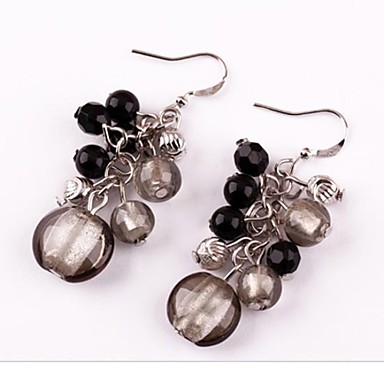 Мода Стеклянные шарики кластера Серьги