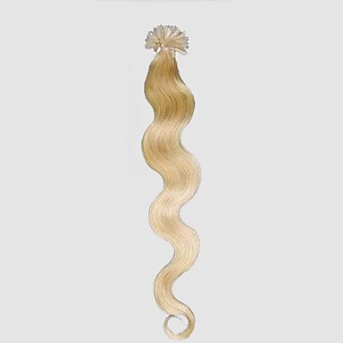 20 дюймовые 100 стренг 50g человеческих волос Remy Bodywavy кончик ногтя Extensns Другие цвета