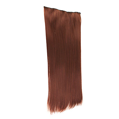 20 "Straight наращивание волос с Клипы Шатен