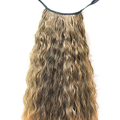 22 "зажим в Флик Наращивание волос Заканчивается Браун Ponytail