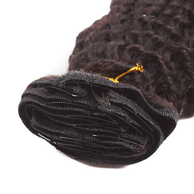 100% индийской Реми волос 18 "Curly клипы в наращивание волос 26 цветов на выбор