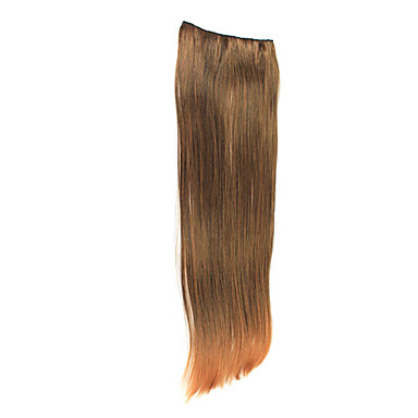 20 \"Straight наращивание волос с Клипы Chocolate Brown