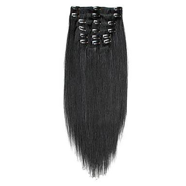 22 "100% человеческих волос 6Pcs Clip-в выдвижении волос нескольких цветов на выбор