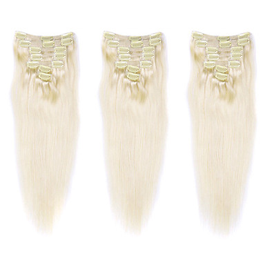 18 "бразильского Виргинские Реми волос Ролик в 7pcs 70g правам Расширение волос # 613