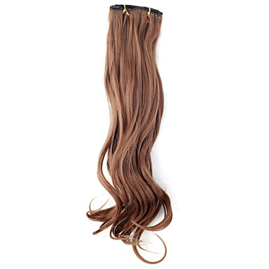 Высокое качество синтетический 45см Clip-In шелковистой волнистой наращивания волос (6 цветов на выбор)