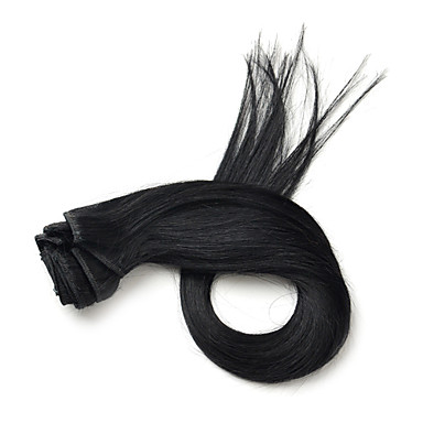 1 шт клип в синтетическом прямые волосы # 1 Extensns