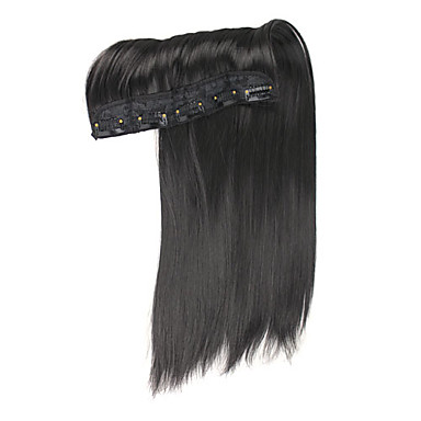 20 "Straight наращивание волос с Клипы Черный