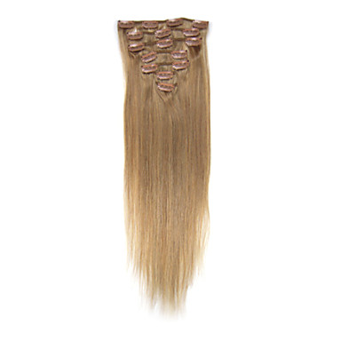 Клип 22inch 7Pcs Реми волос в прямых Наращивание волос 80g Более Цвета Света