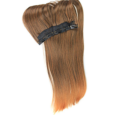 20 \"Straight наращивание волос с Клипы Chocolate Brown