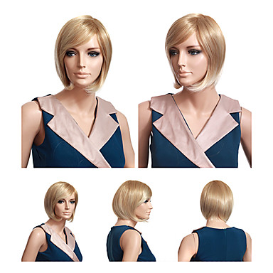 Монолитным высокого качества синтетического короткий прямой Blonde Парики