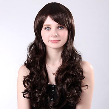 Монолитным длинные вьющиеся Браун высокого качества синтетического Крылья взрыва сторона